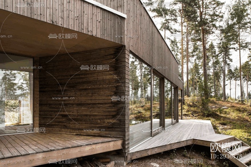 现代居住建筑效果图下载（渲染图15）