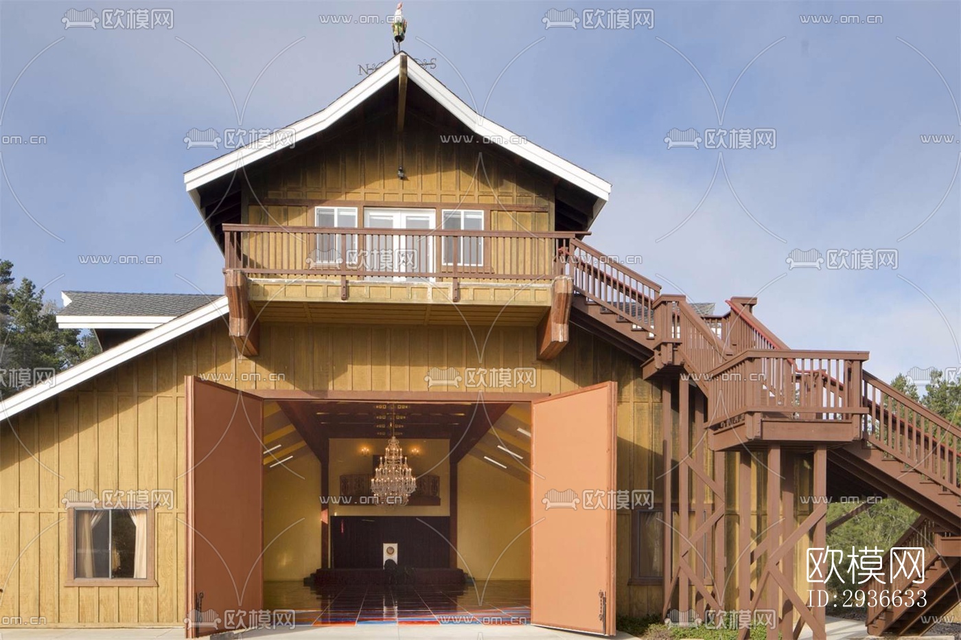 欧式居住建筑效果图下载（渲染图2）