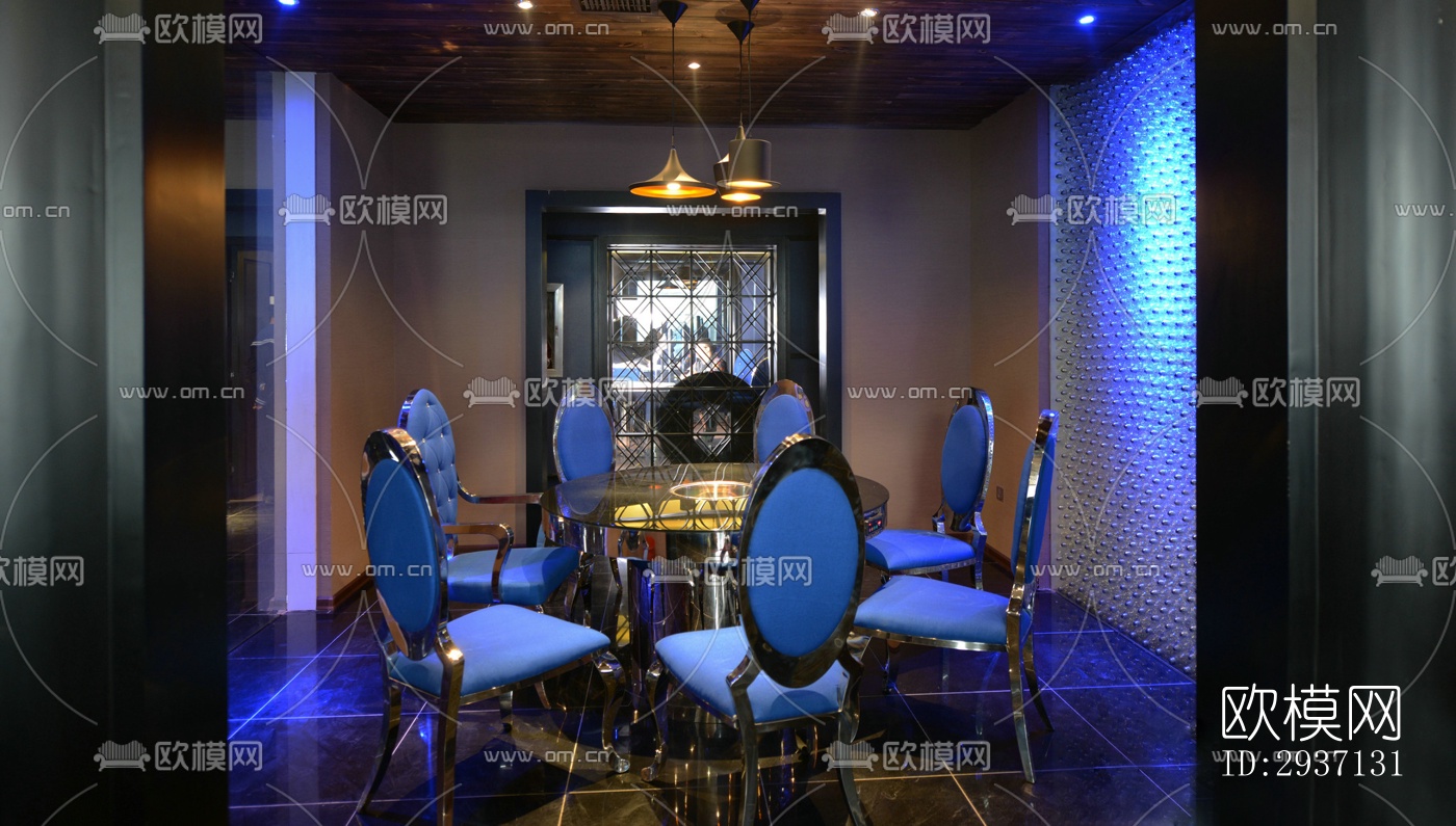 欧式西餐厅效果图下载（渲染图9）