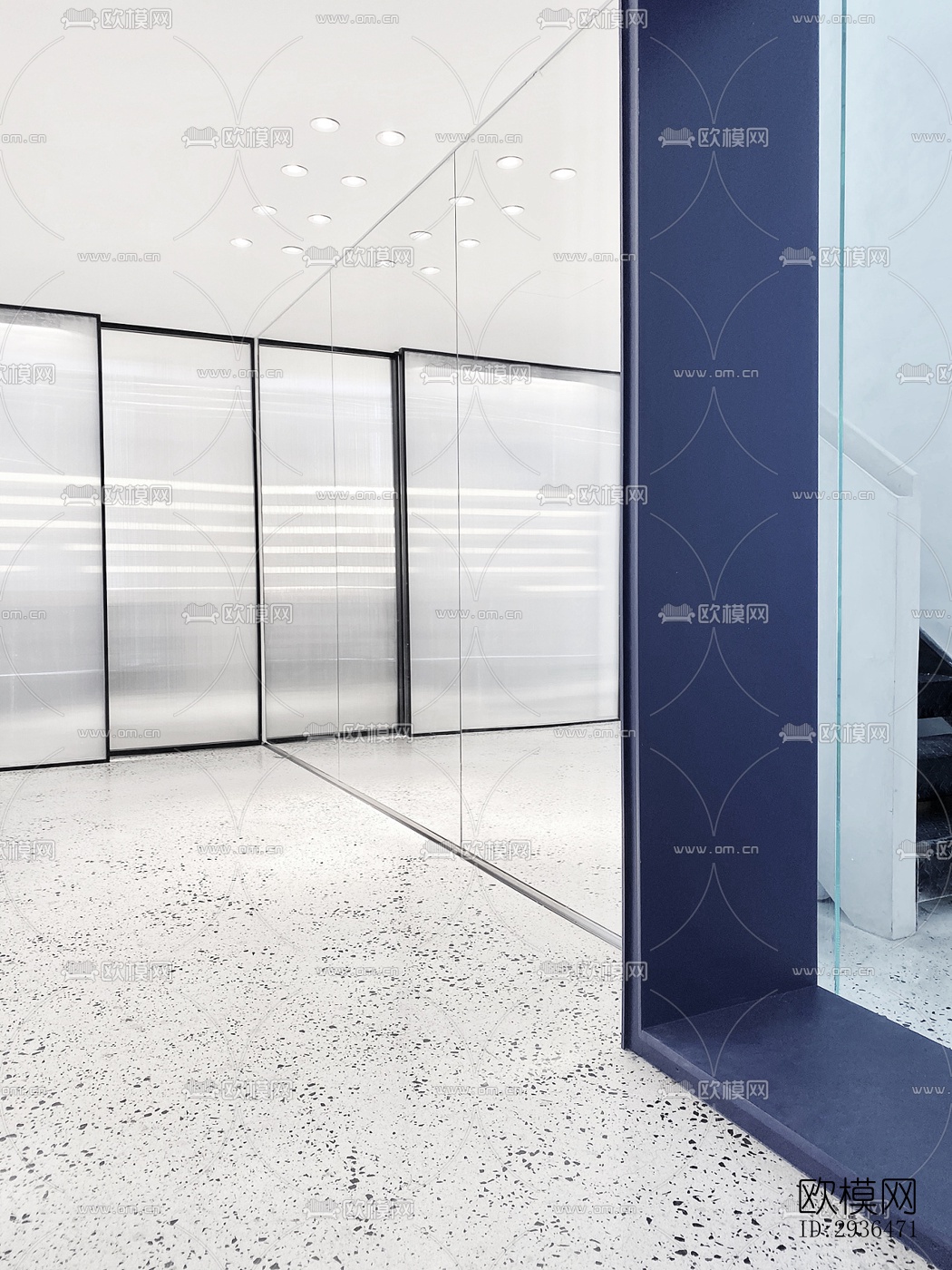 现代办公区效果图下载（渲染图11）