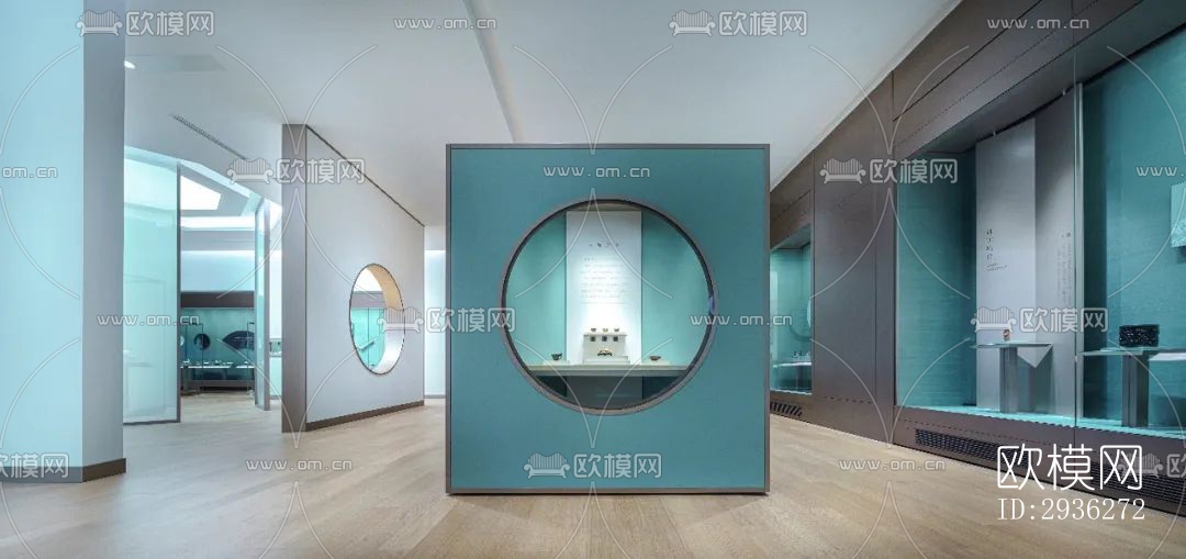 新中式美术博物馆效果图下载（渲染图12）