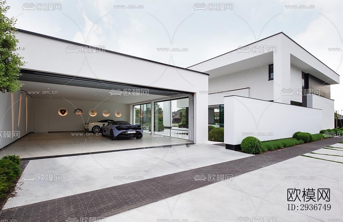 现代居住建筑效果图下载（渲染图2）