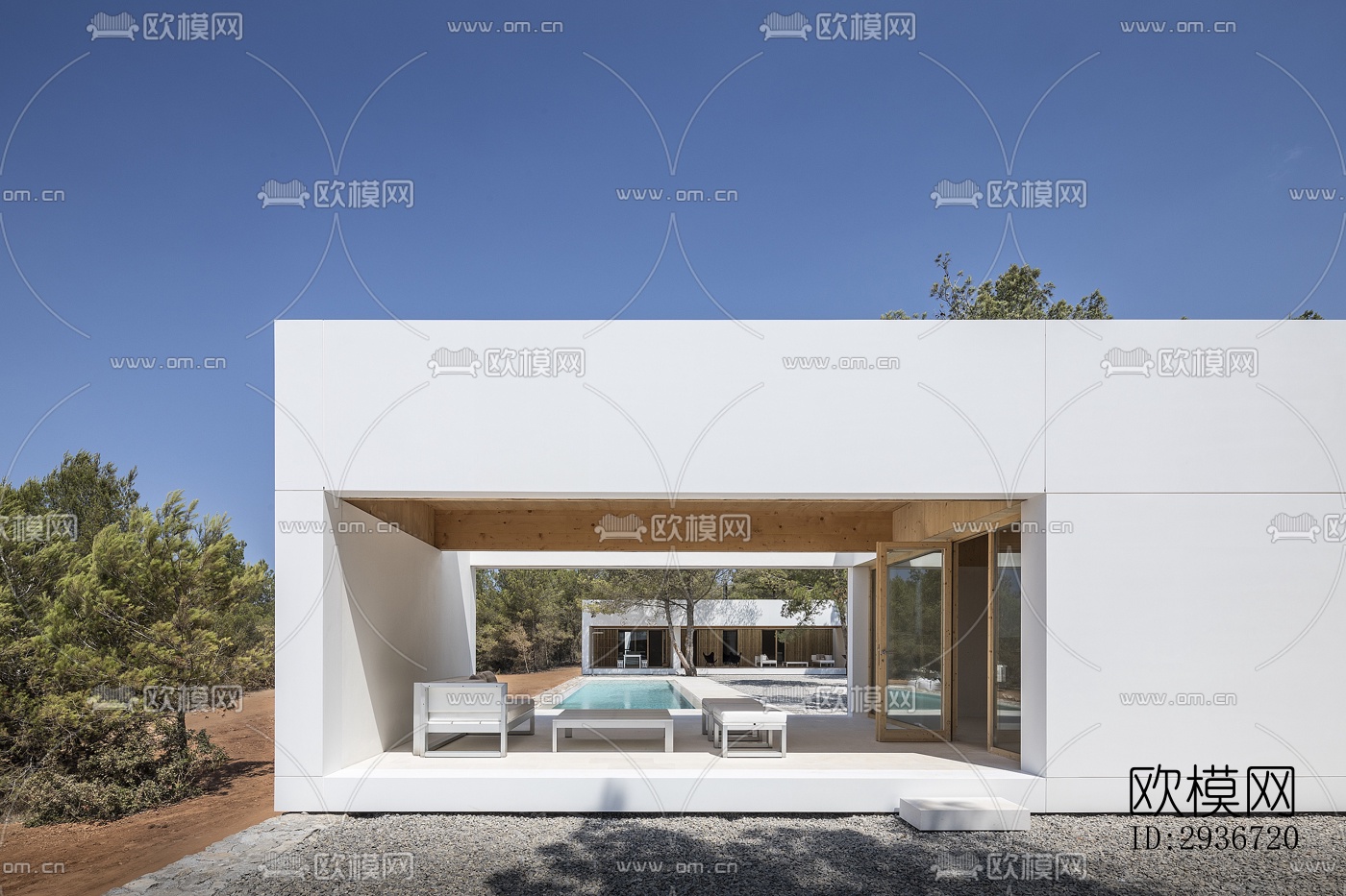 现代居住建筑效果图下载（渲染图8）