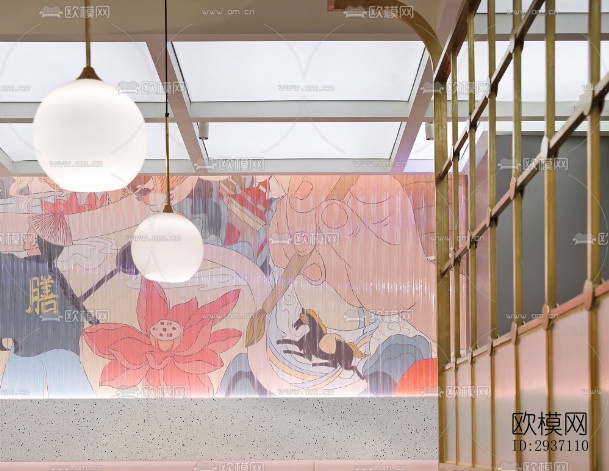 北欧西餐厅效果图下载（渲染图13）