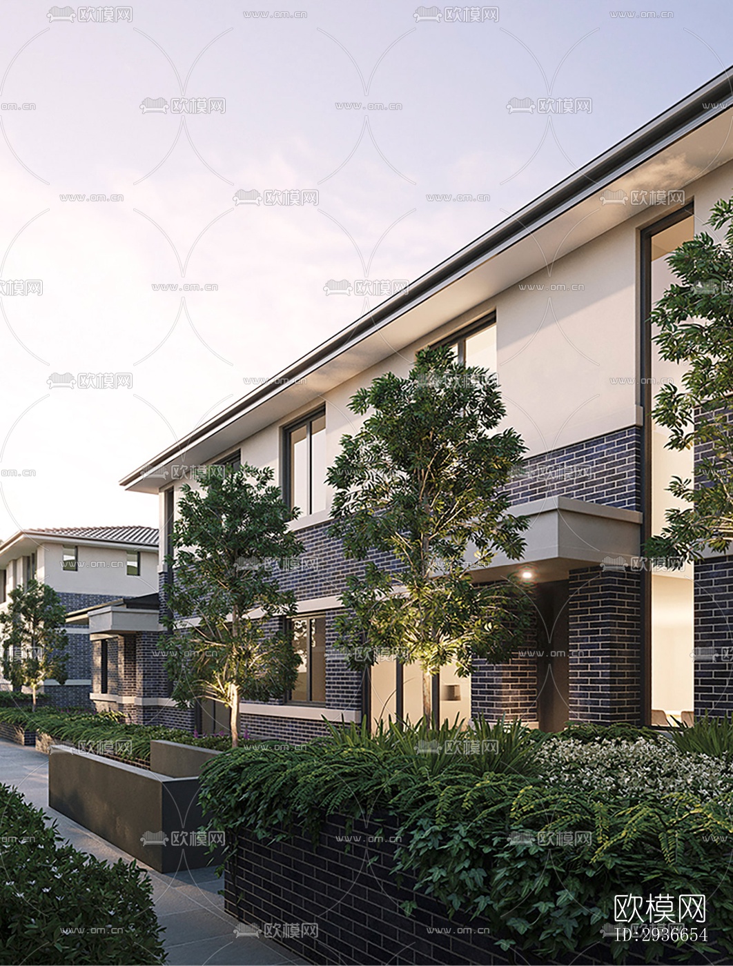 现代居住建筑效果图下载（渲染图11）