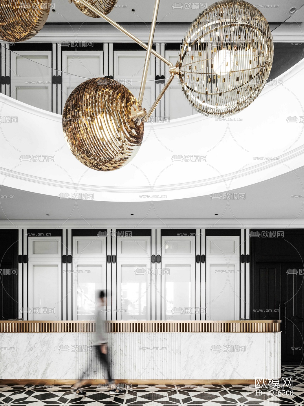 现代办公区效果图下载（渲染图16）