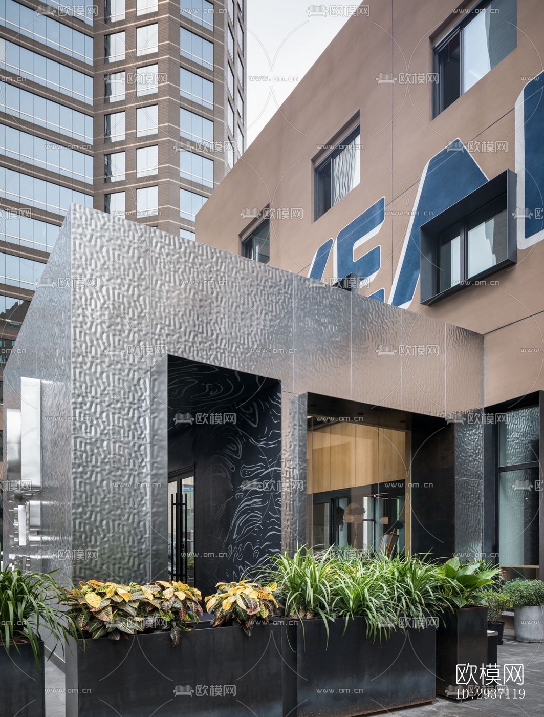 工业风西餐厅效果图下载（渲染图14）