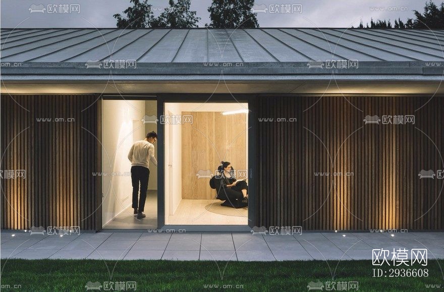 工业风居住建筑效果图下载（渲染图15）