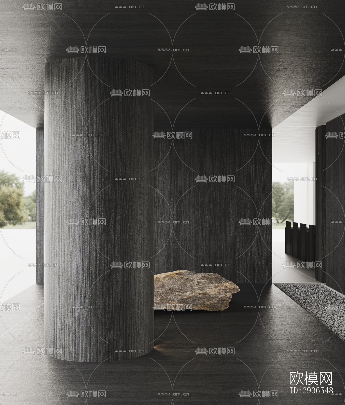 现代商务大堂效果图下载（渲染图5）