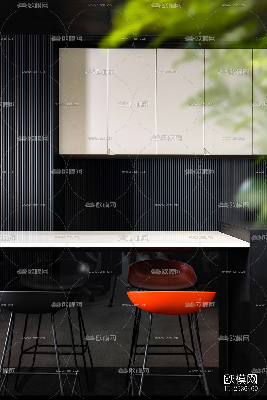 现代办公区效果图下载（渲染图8）