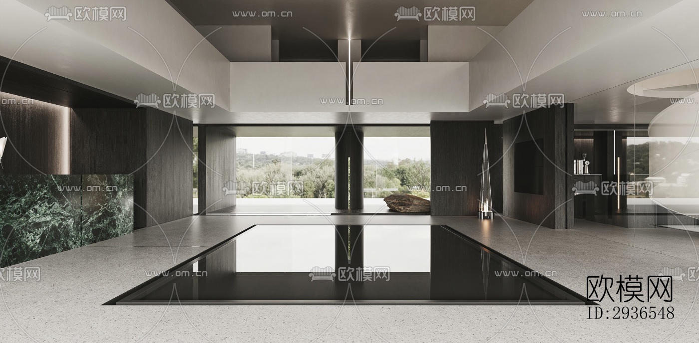 现代商务大堂效果图下载（渲染图19）
