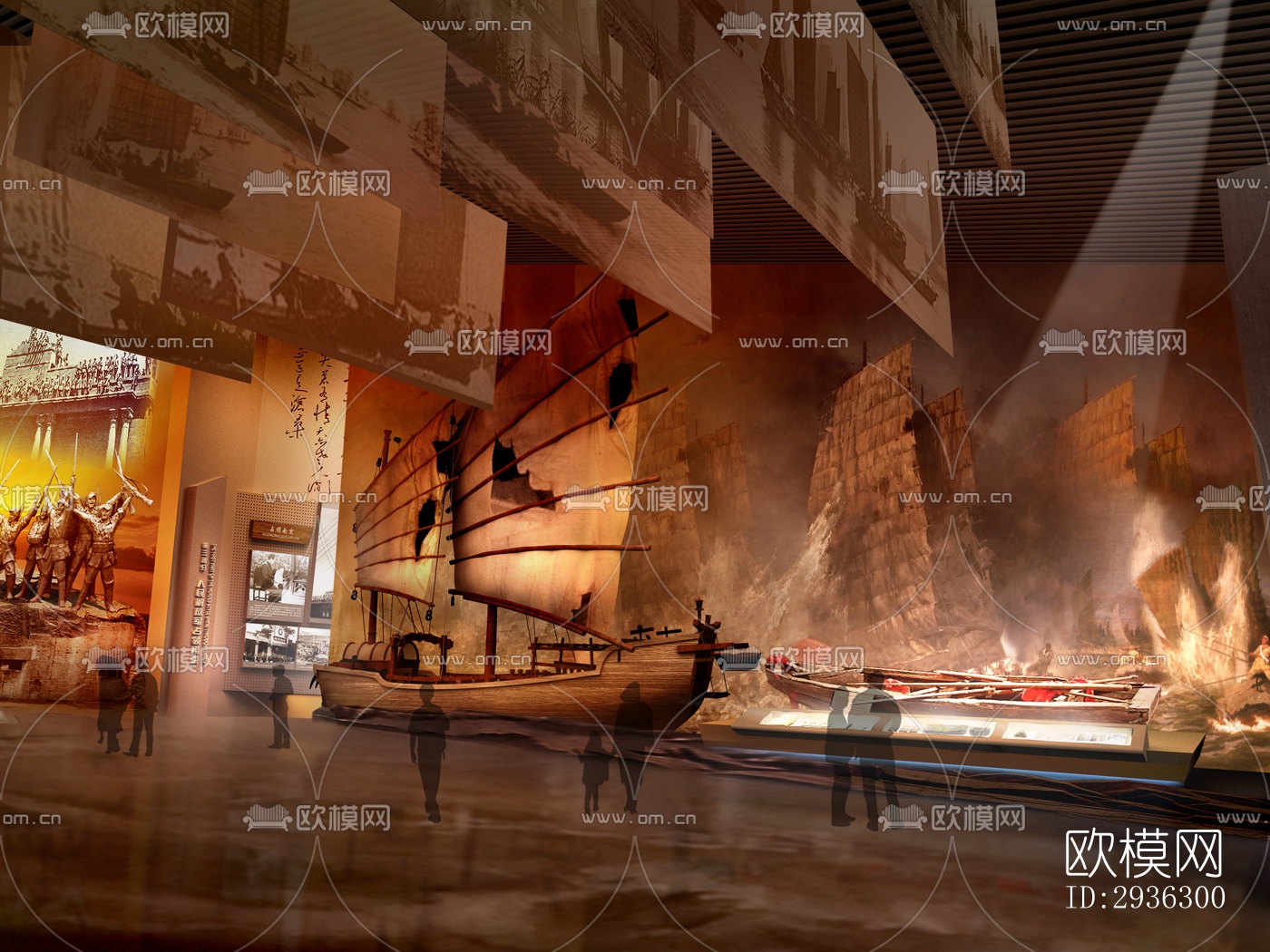 新中式美术博物馆效果图下载（渲染图14）