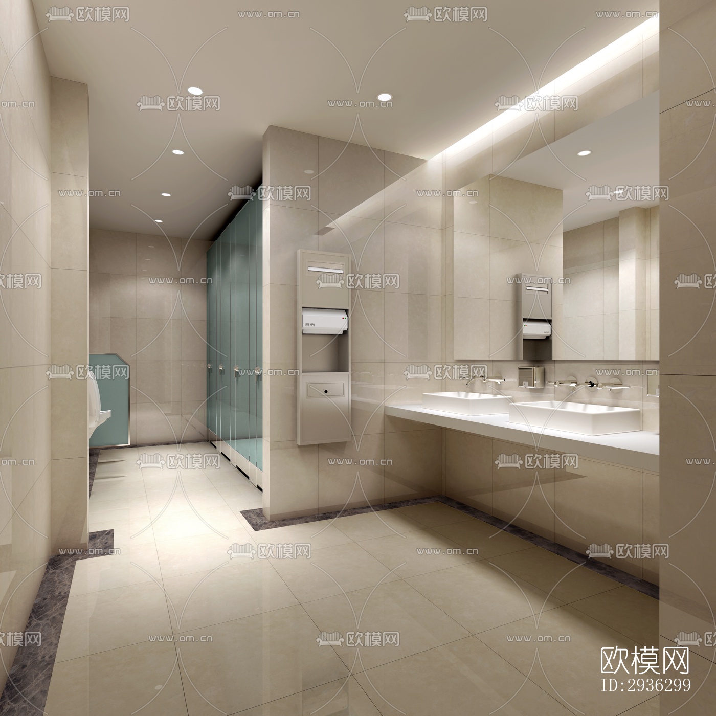 新中式美术博物馆效果图下载（渲染图15）