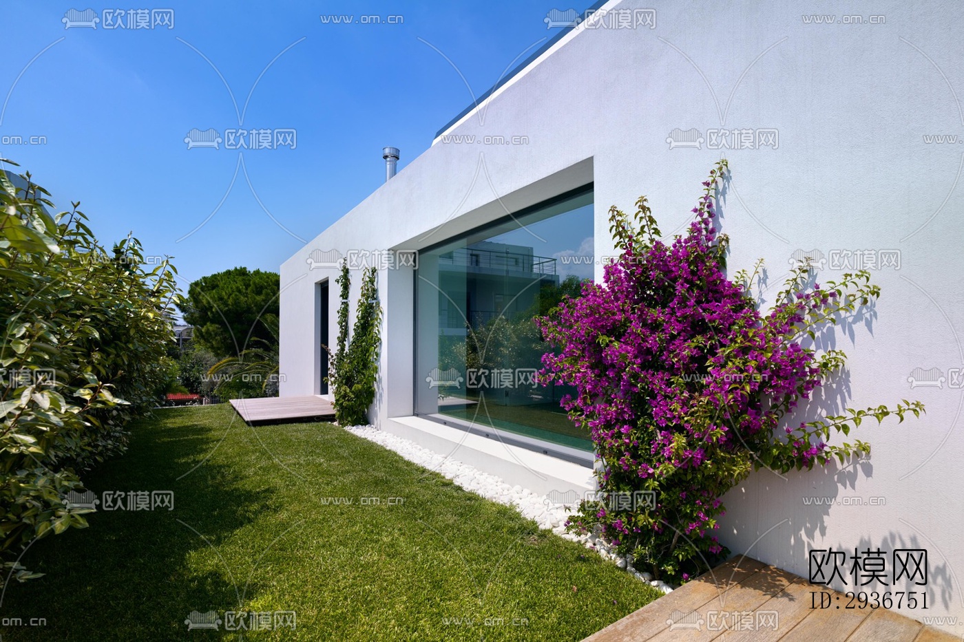 现代居住建筑效果图下载（渲染图13）