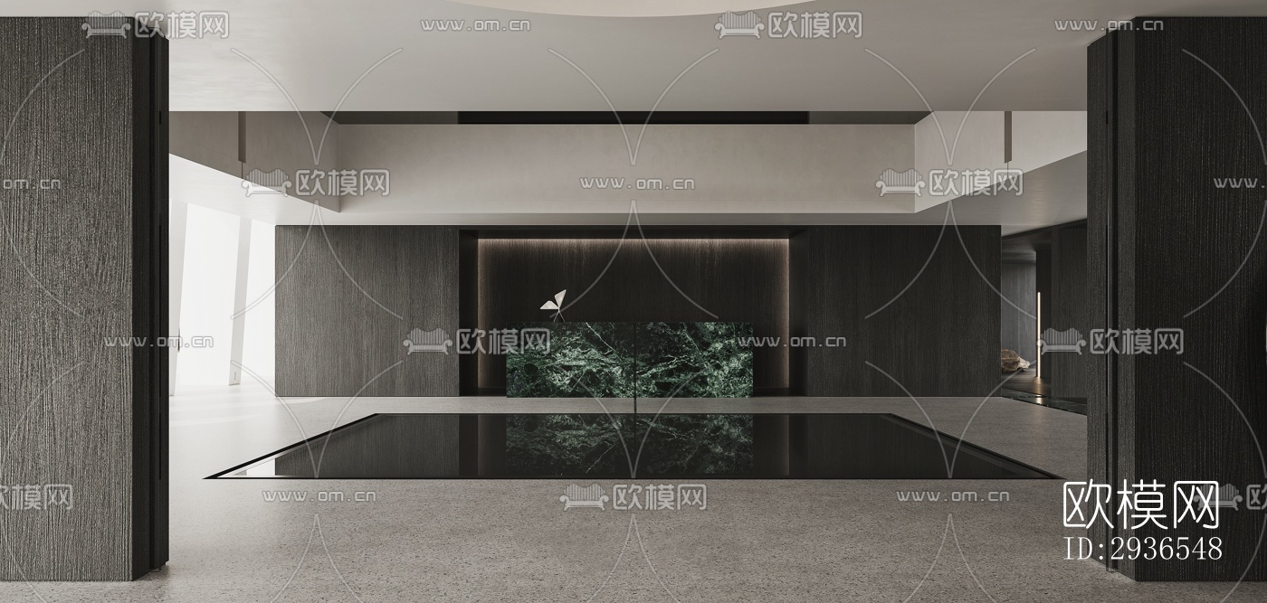 现代商务大堂效果图下载（渲染图15）