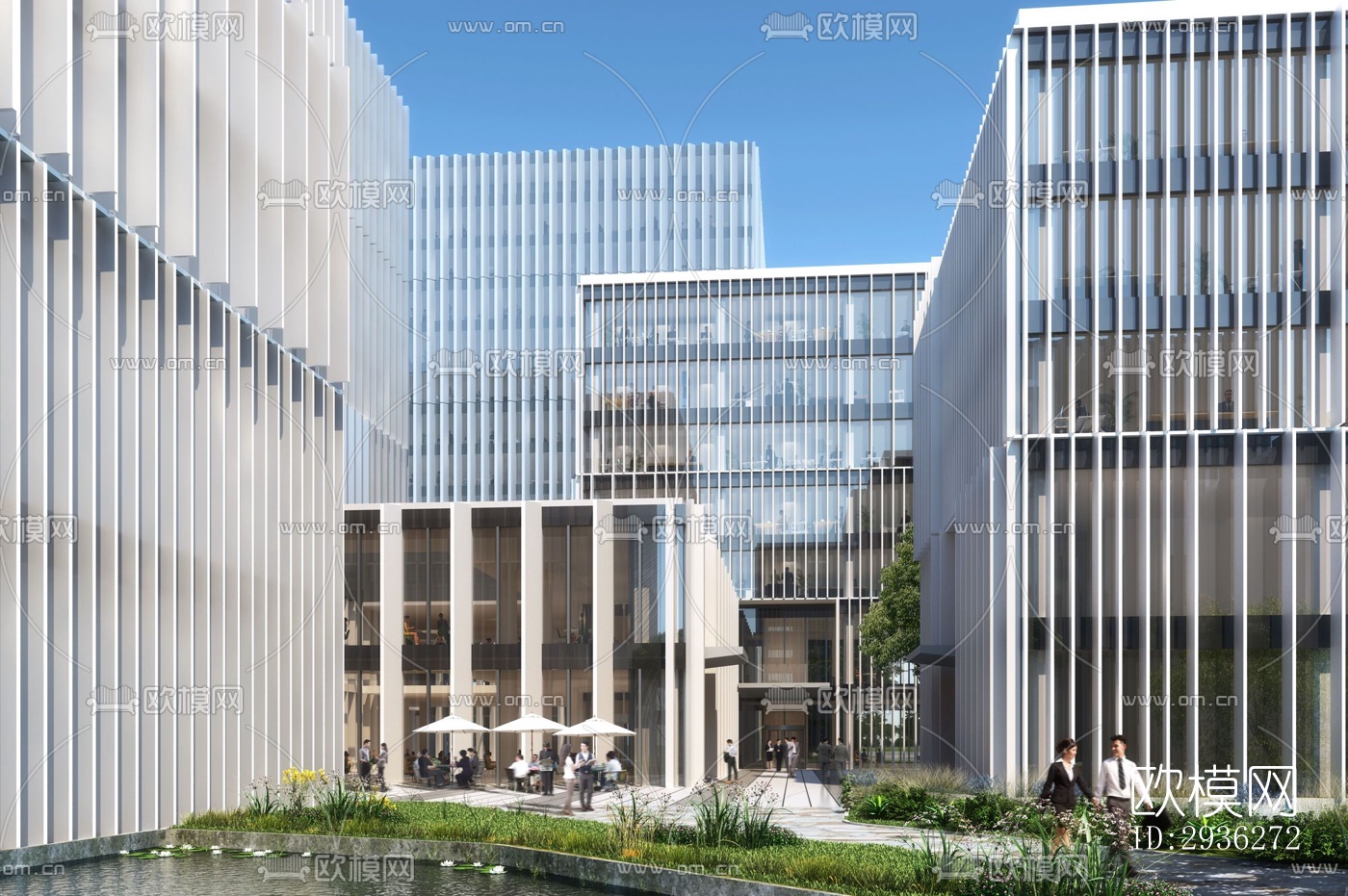 新中式美术博物馆效果图下载（渲染图18）