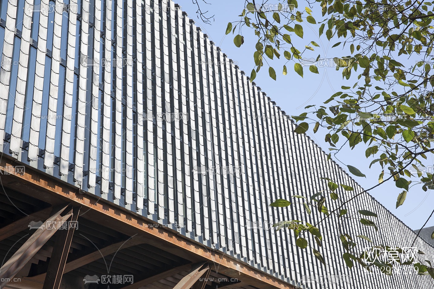 新中式美术博物馆效果图下载（渲染图12）