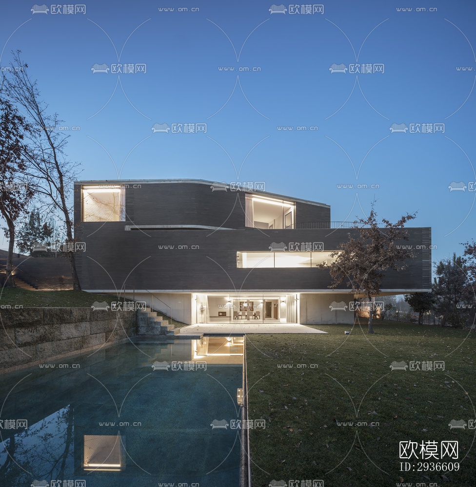 工业风居住建筑效果图下载（渲染图4）