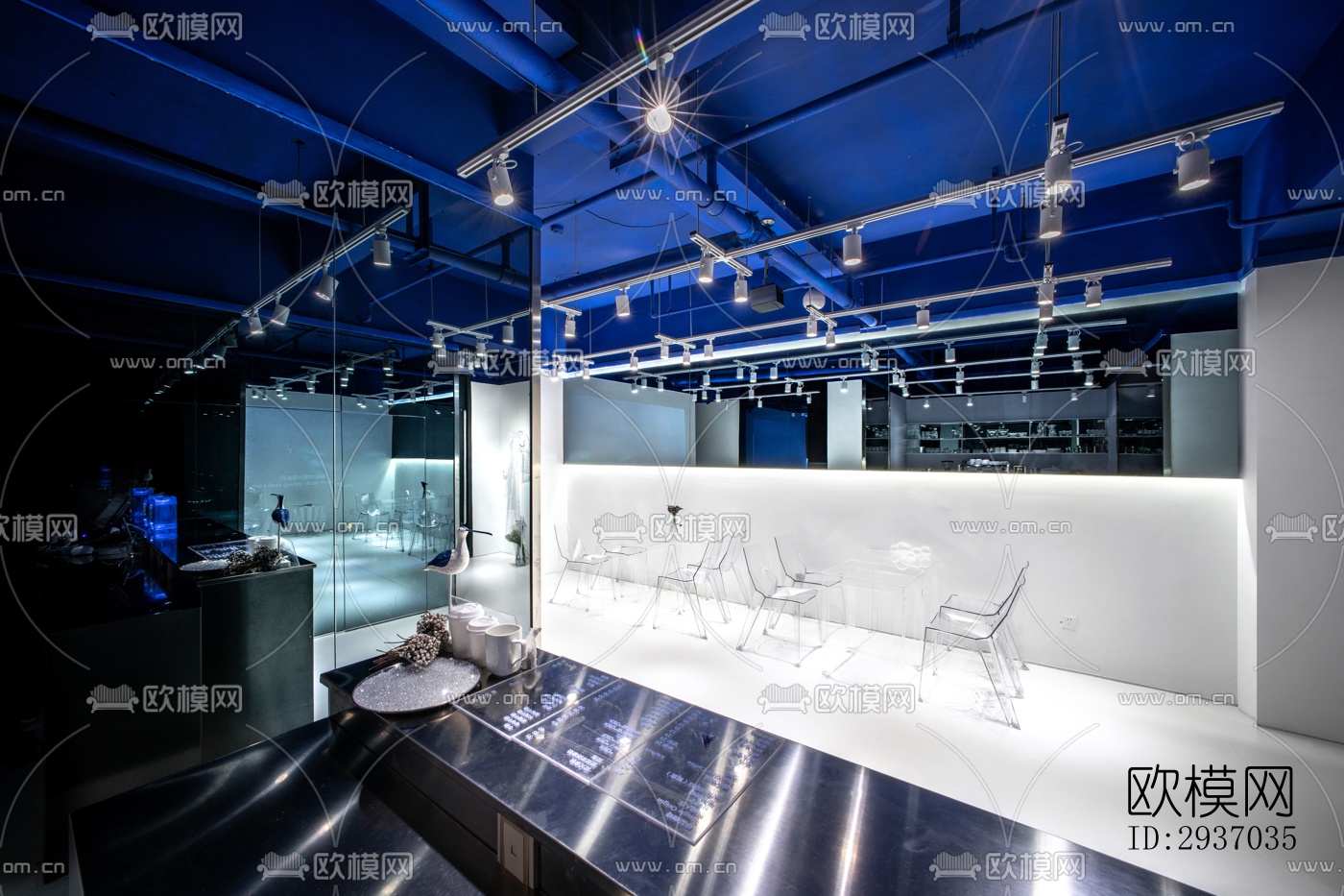 现代咖啡奶茶效果图下载（渲染图8）