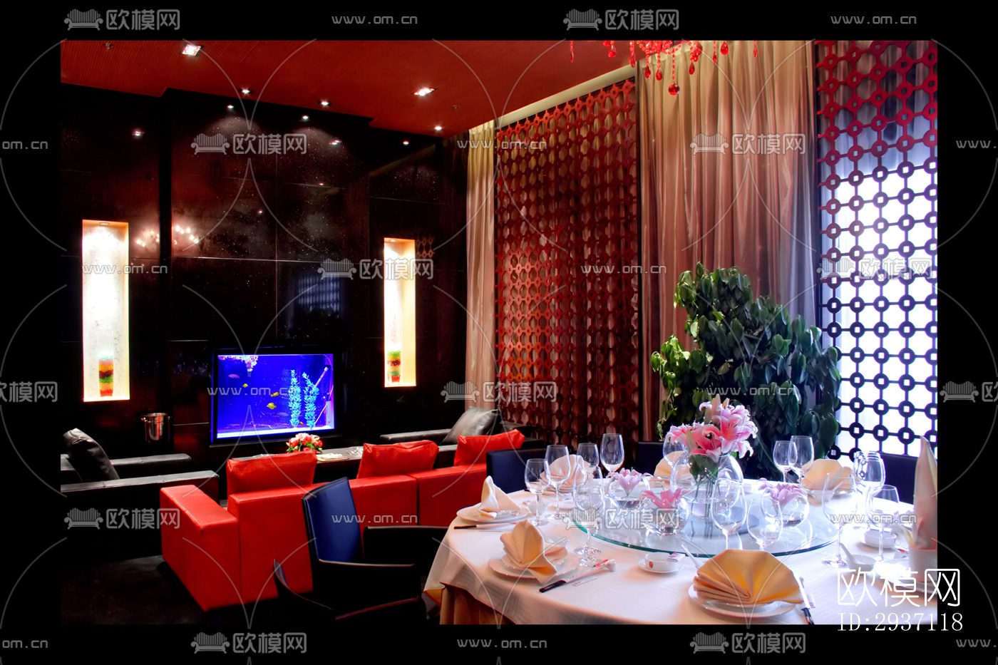 后现代西餐厅效果图下载（渲染图10）