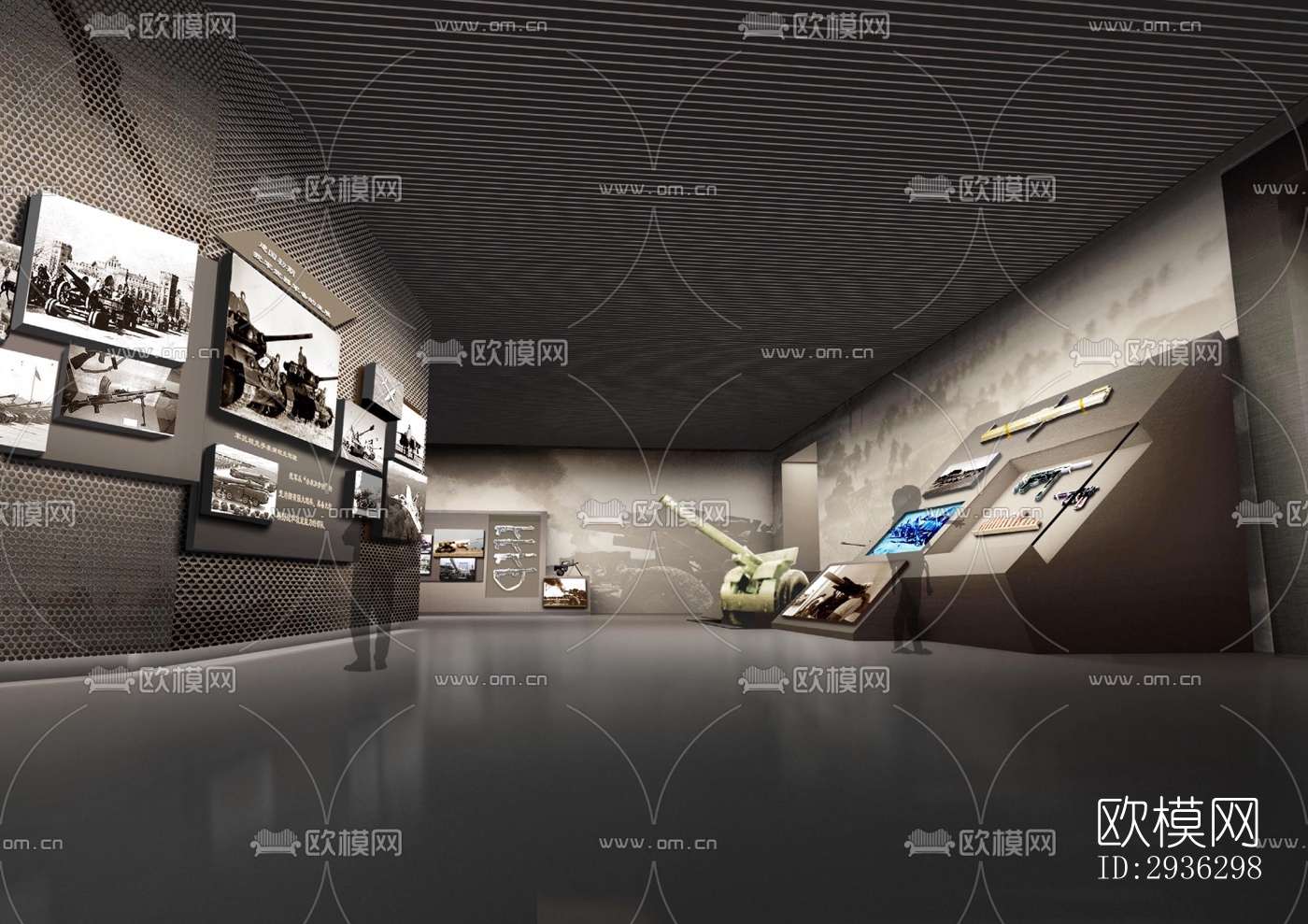 新中式美术博物馆效果图下载（渲染图11）