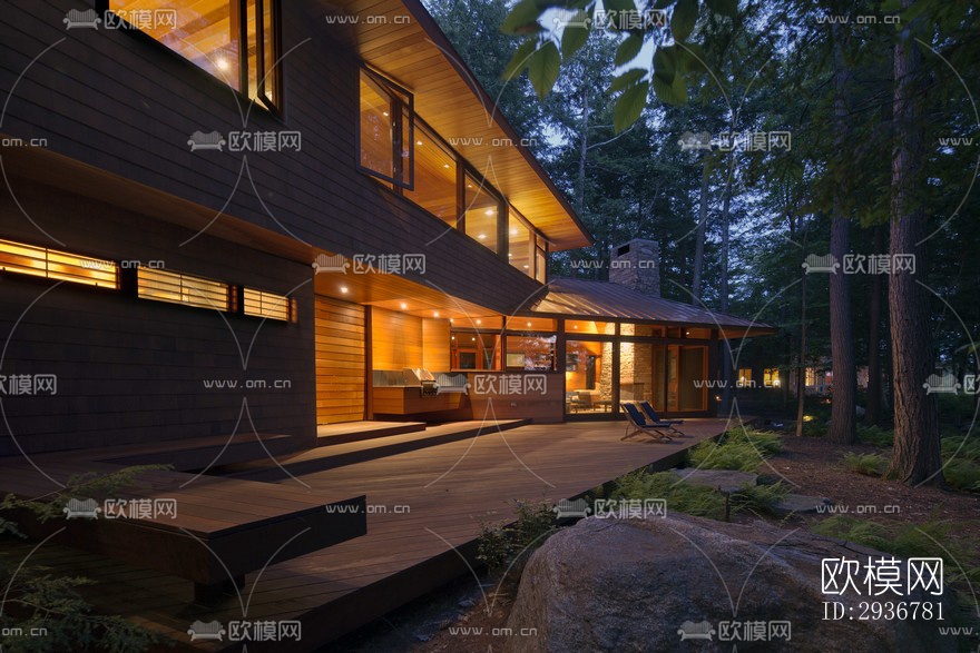 现代居住建筑效果图下载（渲染图16）