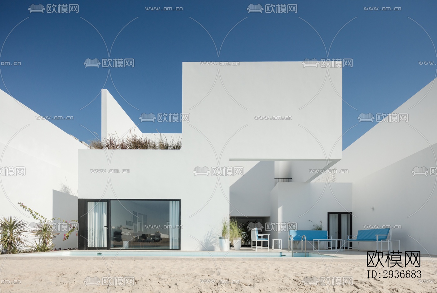 现代居住建筑效果图下载（渲染图9）