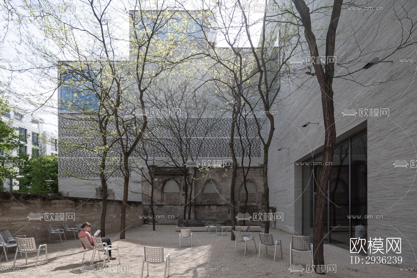 中古风美术博物馆效果图下载（渲染图8）