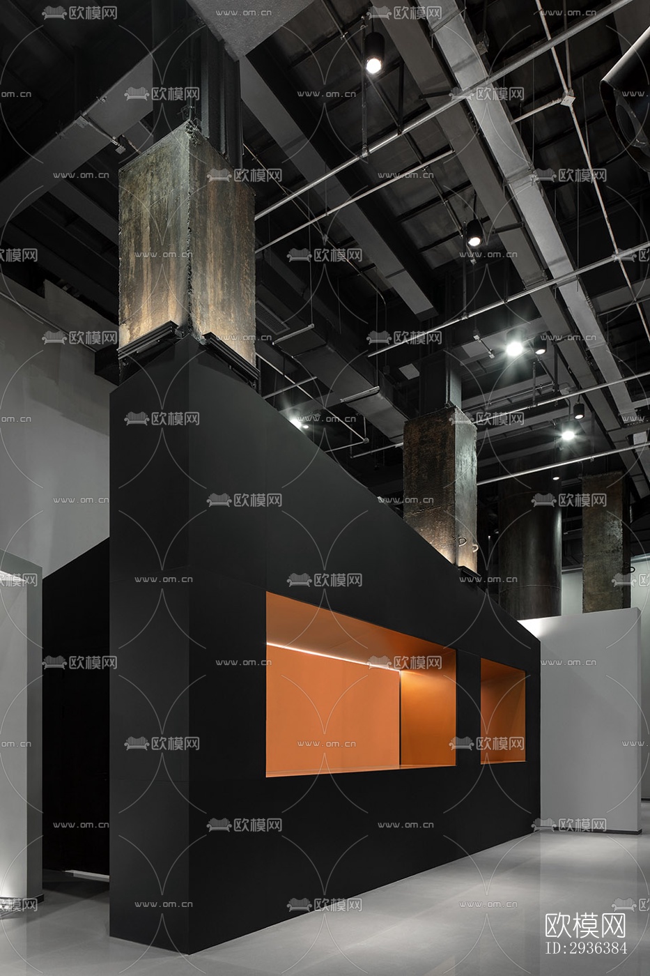 高级灰美术博物馆效果图下载（渲染图13）