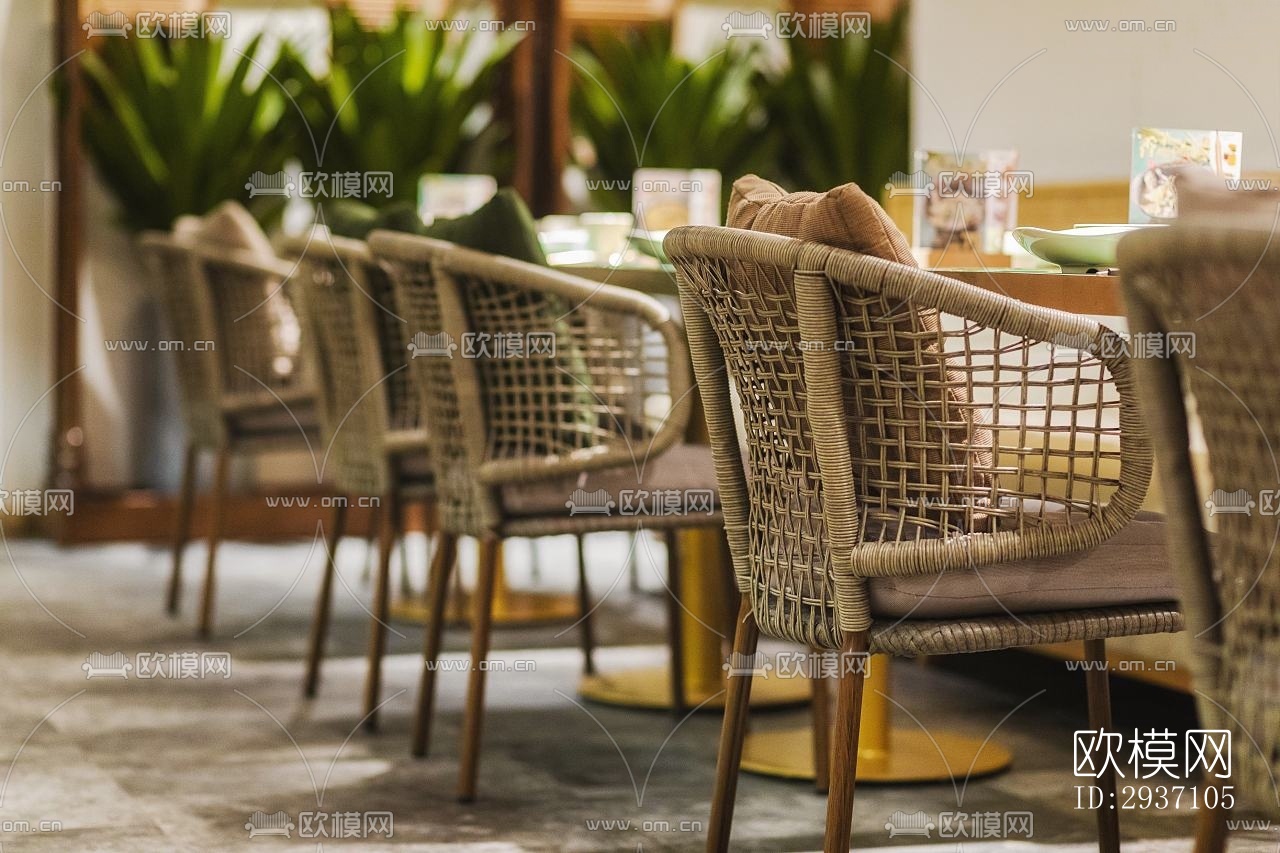 东南亚西餐厅效果图下载（渲染图2）