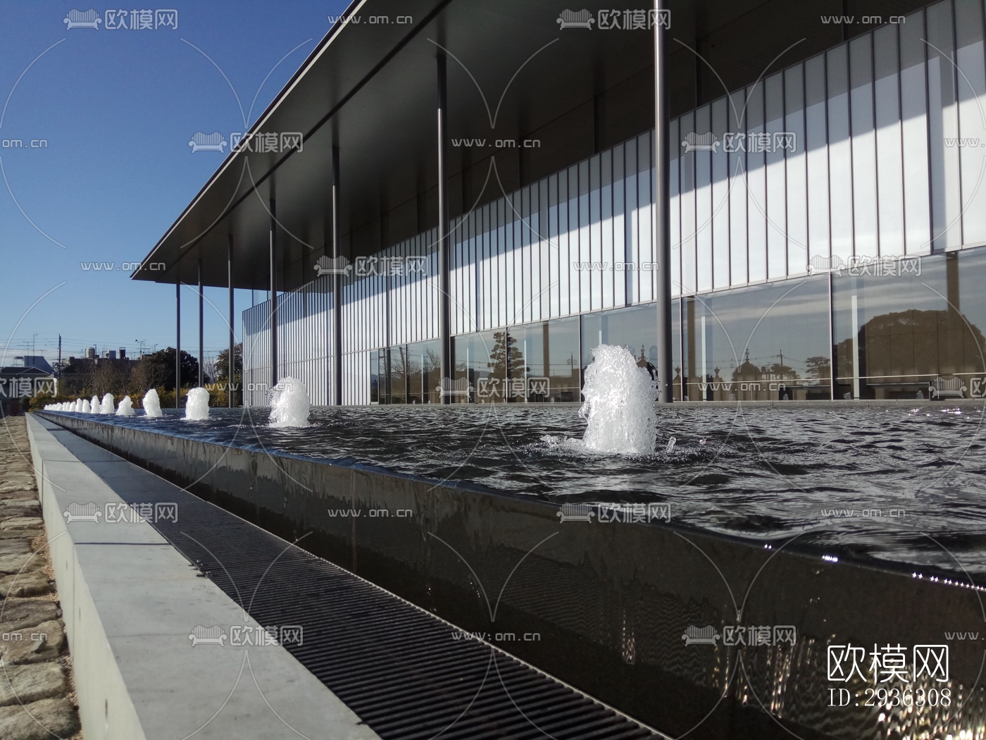 日式美术博物馆效果图下载（渲染图2）