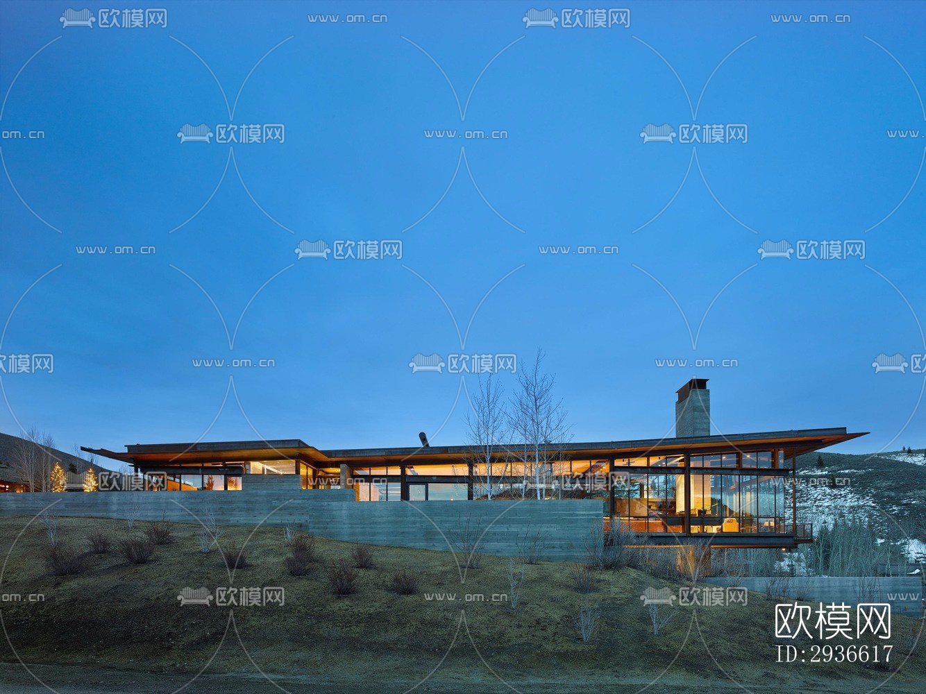 工业风居住建筑效果图下载（渲染图4）