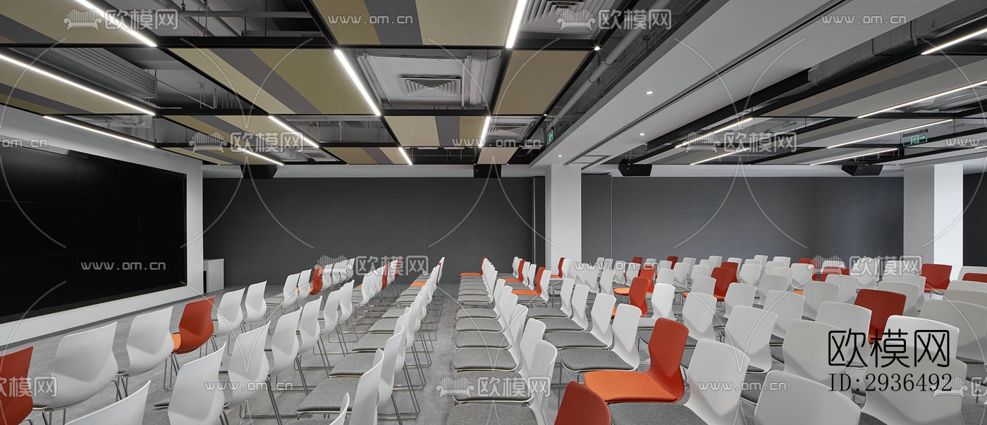 现代办公区效果图下载（渲染图11）