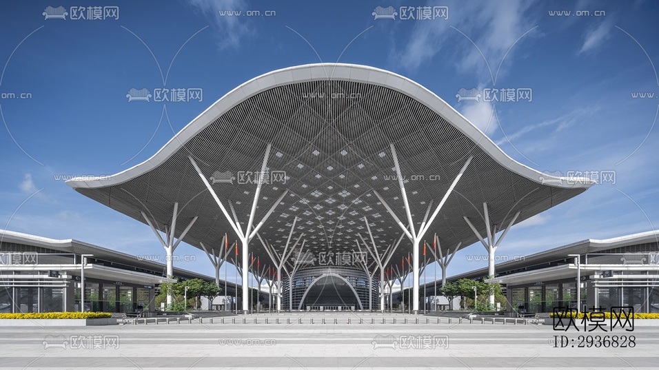 現(xiàn)代文體建筑效果圖下載(渲染圖16)
