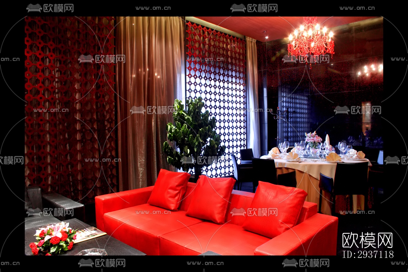 后现代西餐厅效果图下载（渲染图9）