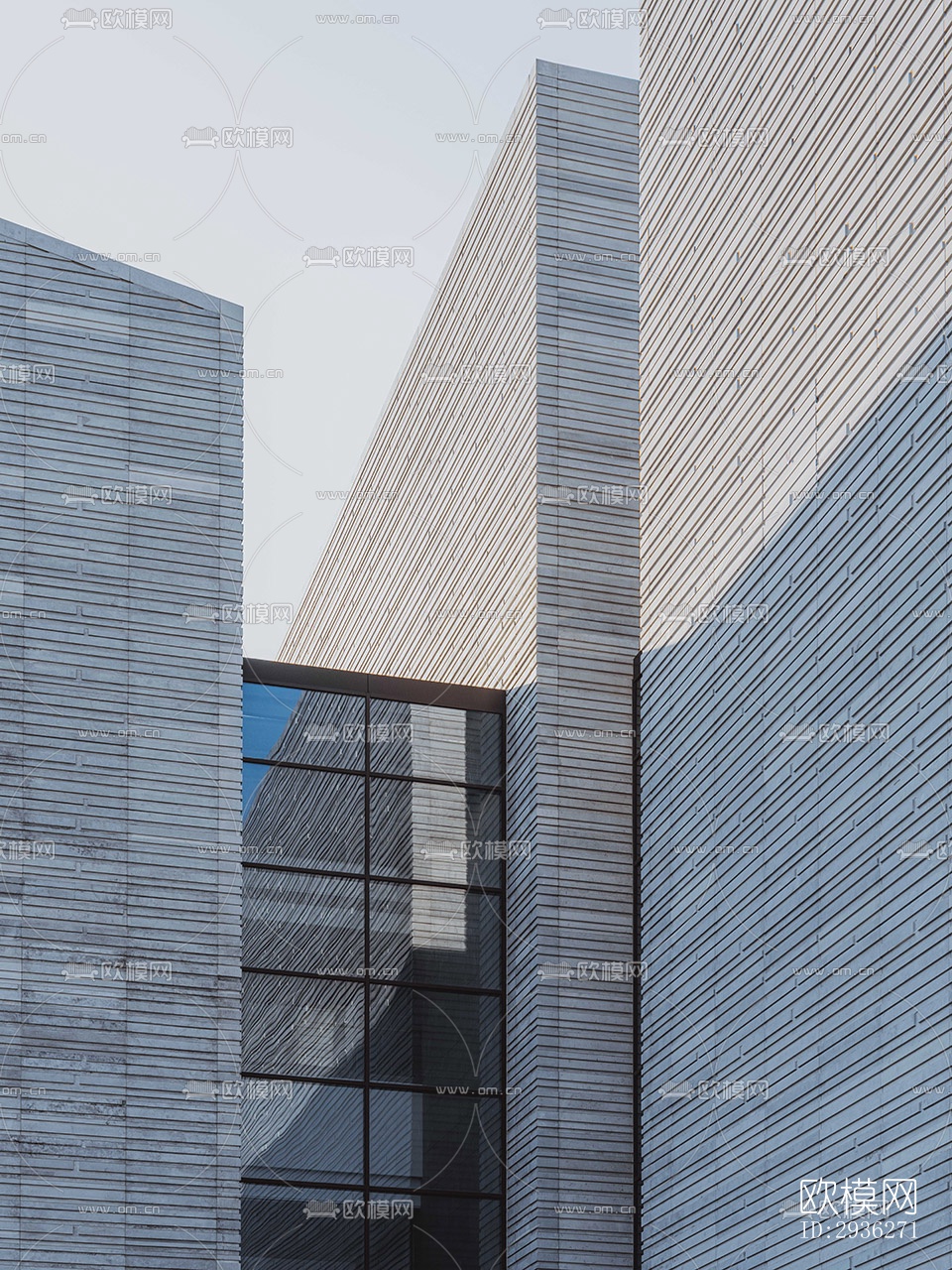 新中式美术博物馆效果图下载（渲染图10）