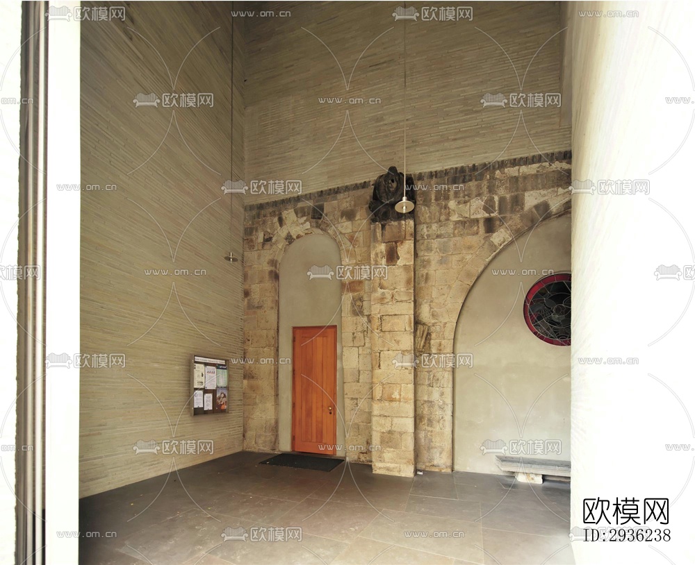 中古风美术博物馆效果图下载（渲染图18）