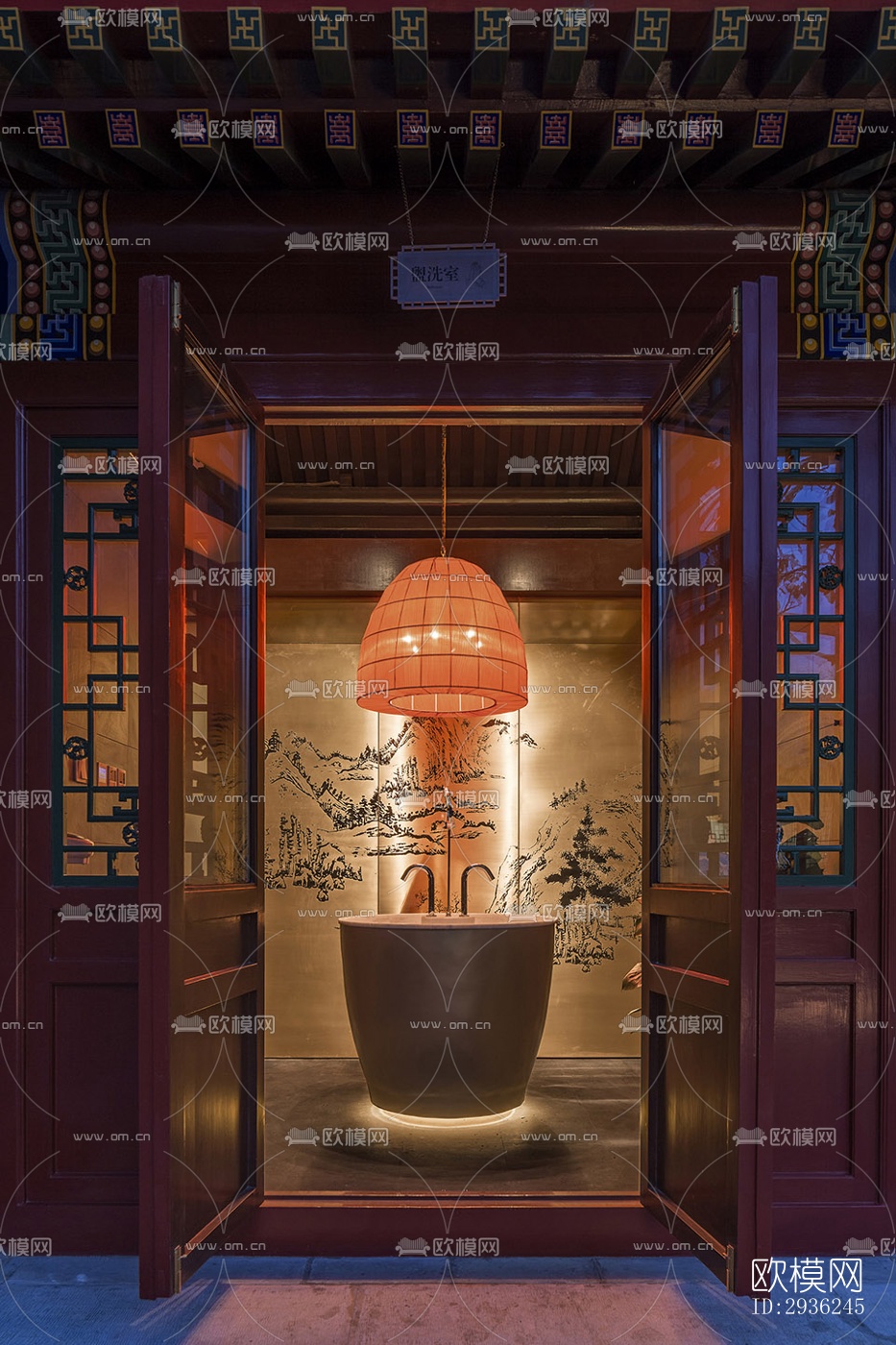 中式美术博物馆效果图下载（渲染图12）