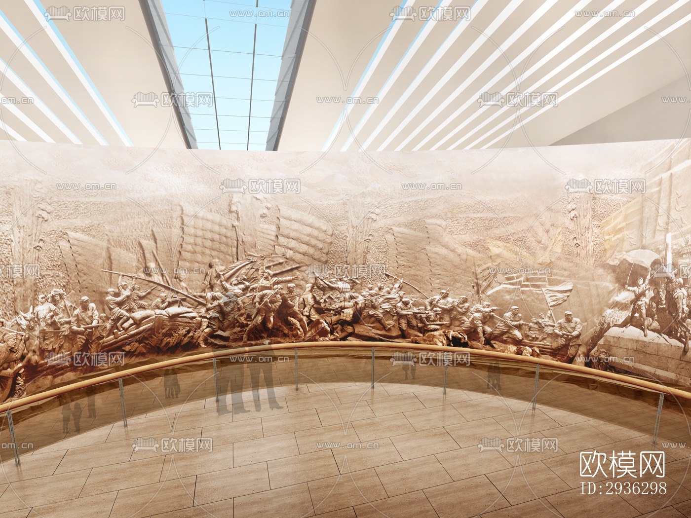 新中式美术博物馆效果图下载（渲染图19）