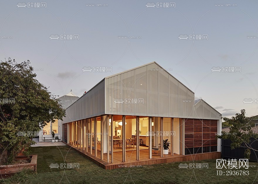 现代居住建筑效果图下载（渲染图12）