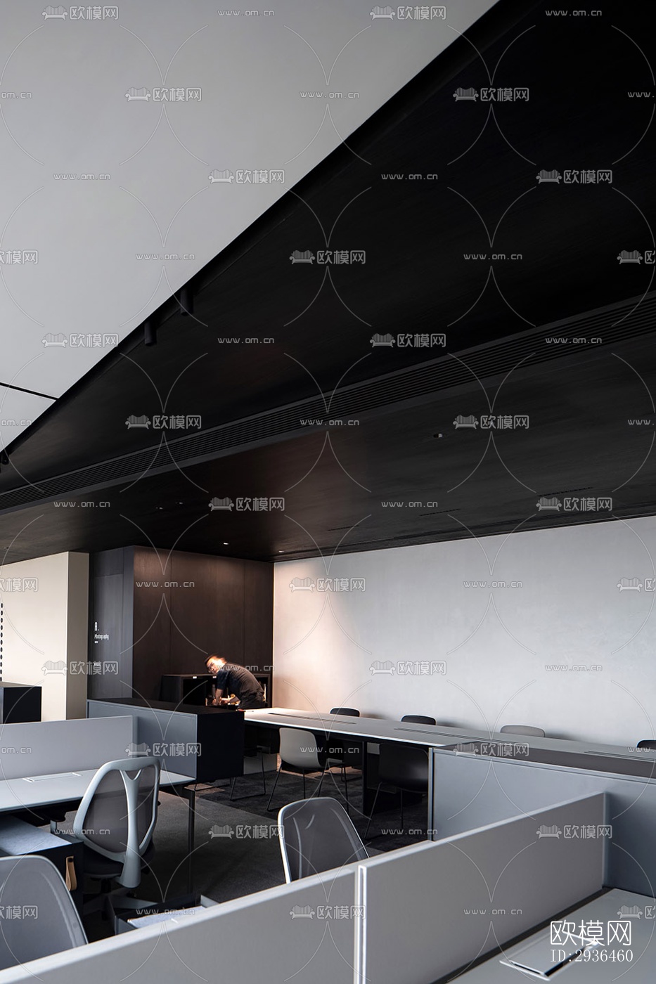 现代办公区效果图下载（渲染图16）