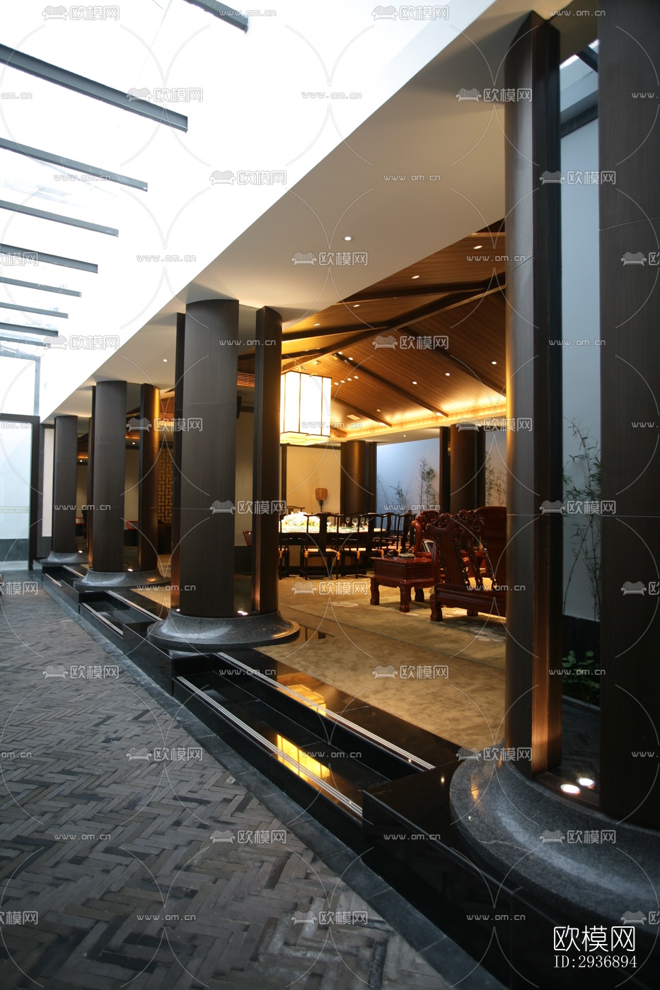 中式中餐厅效果图下载（渲染图17）