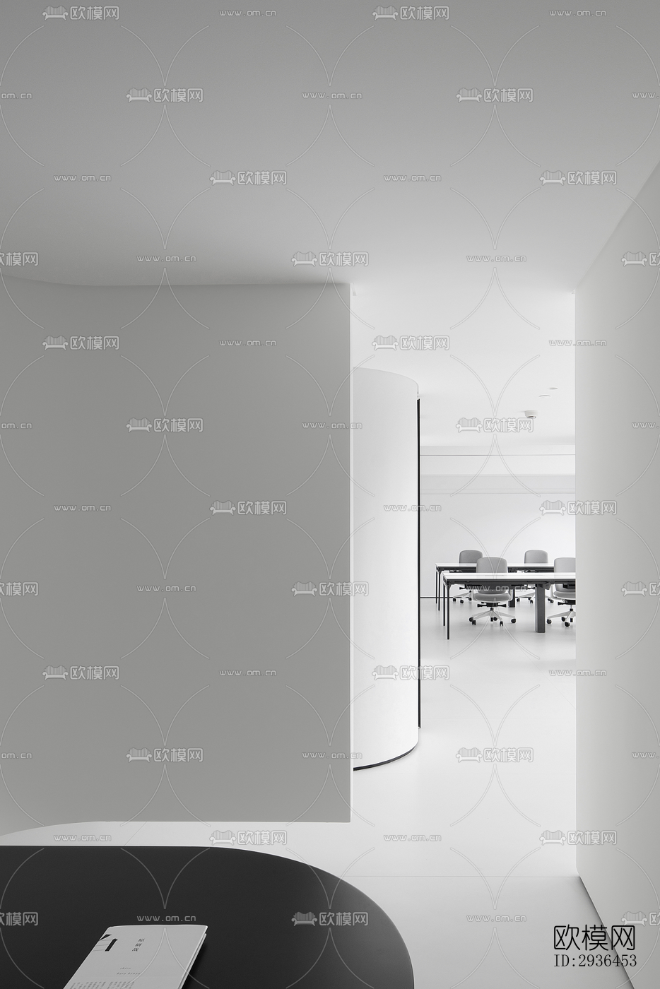现代办公区效果图下载（渲染图14）