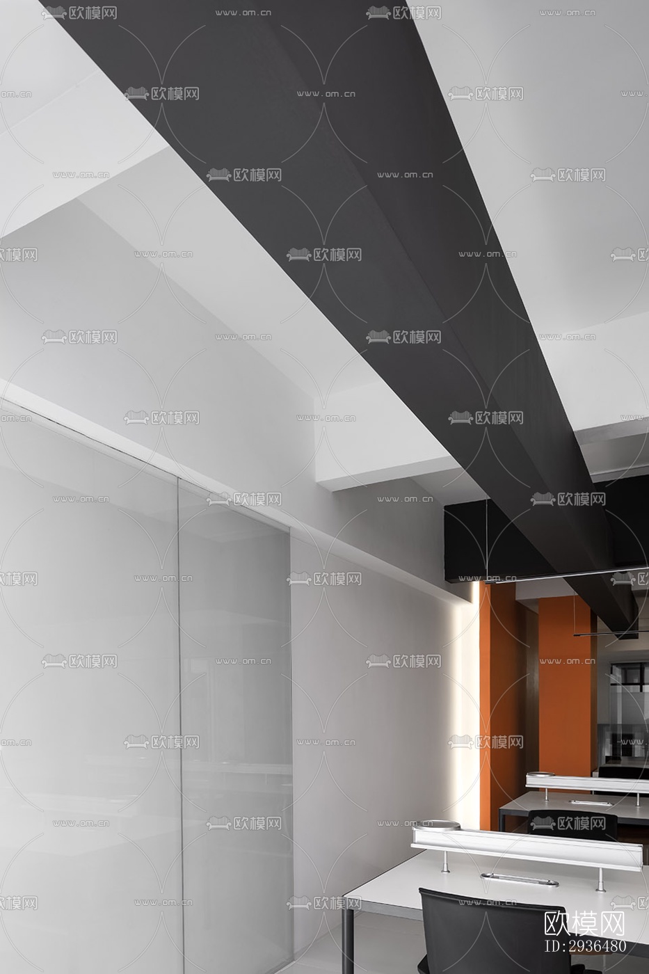 现代办公区效果图下载（渲染图8）