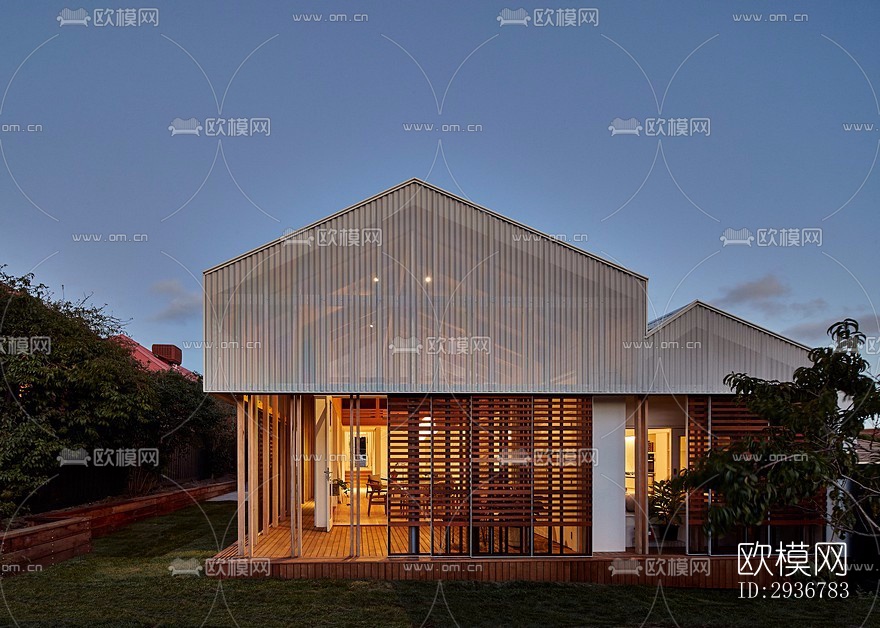 现代居住建筑效果图下载（渲染图8）