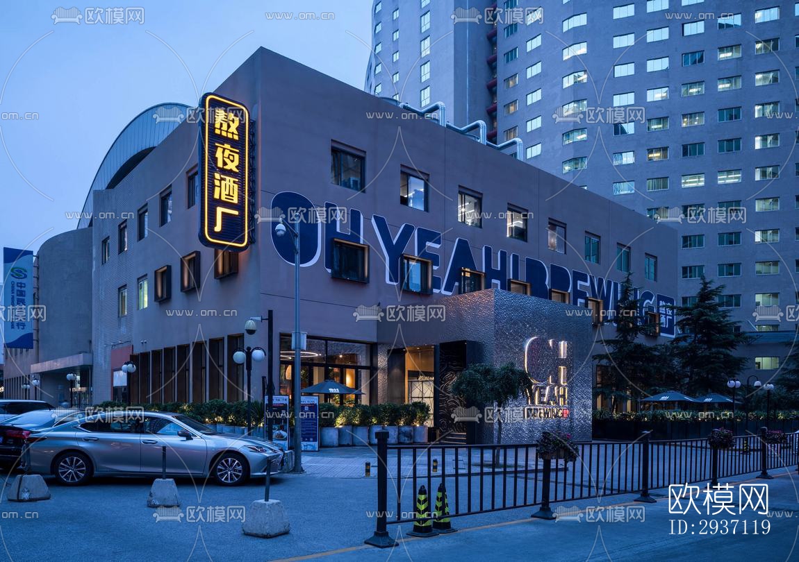 工业风西餐厅效果图下载（渲染图18）