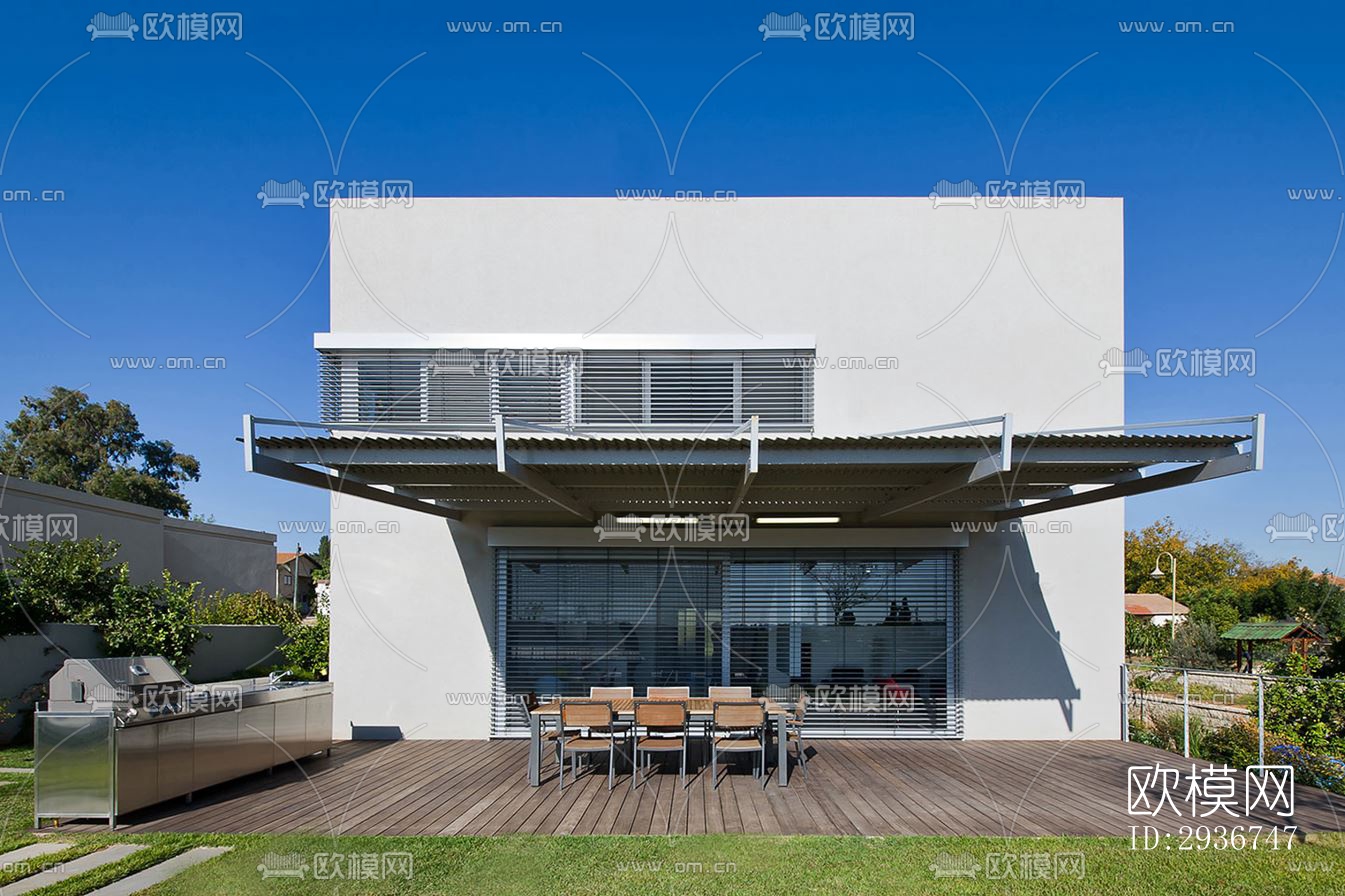 现代居住建筑效果图下载（渲染图11）