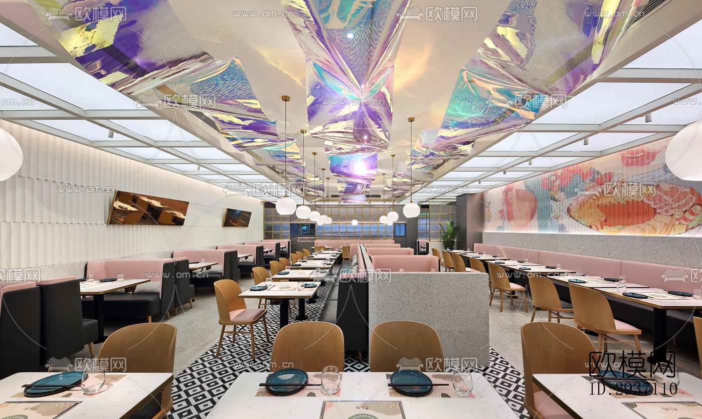 北欧西餐厅效果图下载（渲染图3）