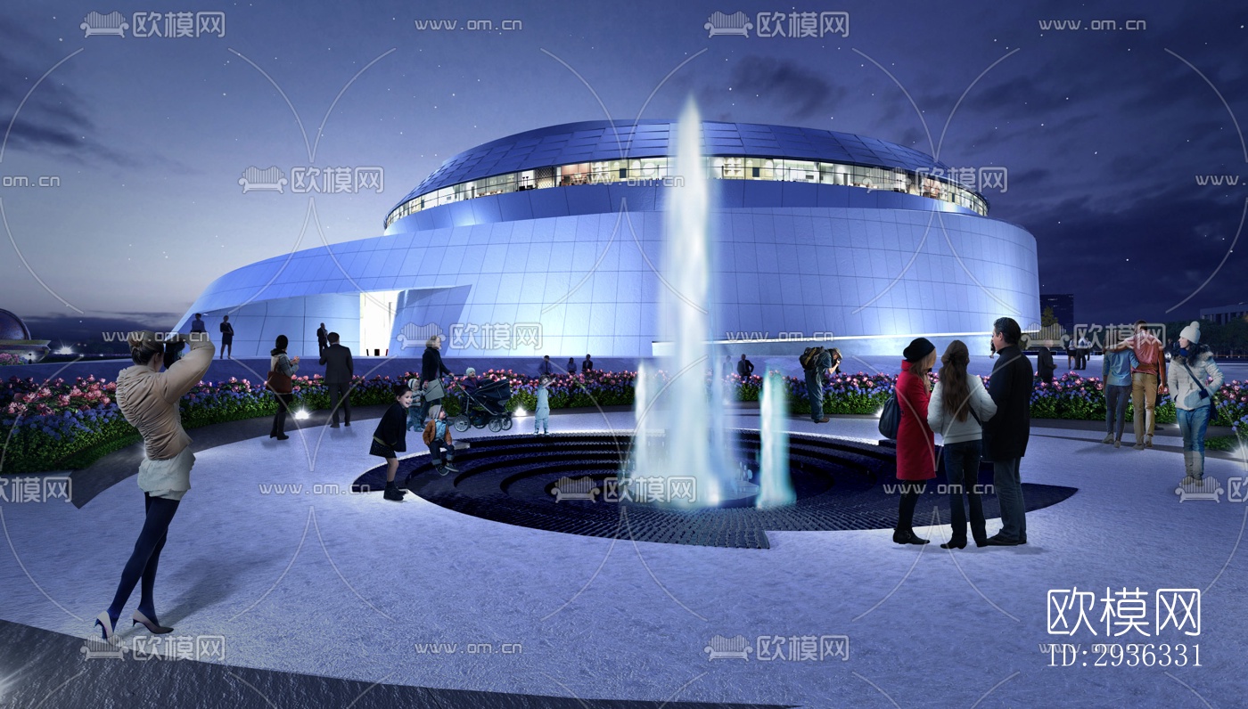 现代美术博物馆效果图下载（渲染图2）