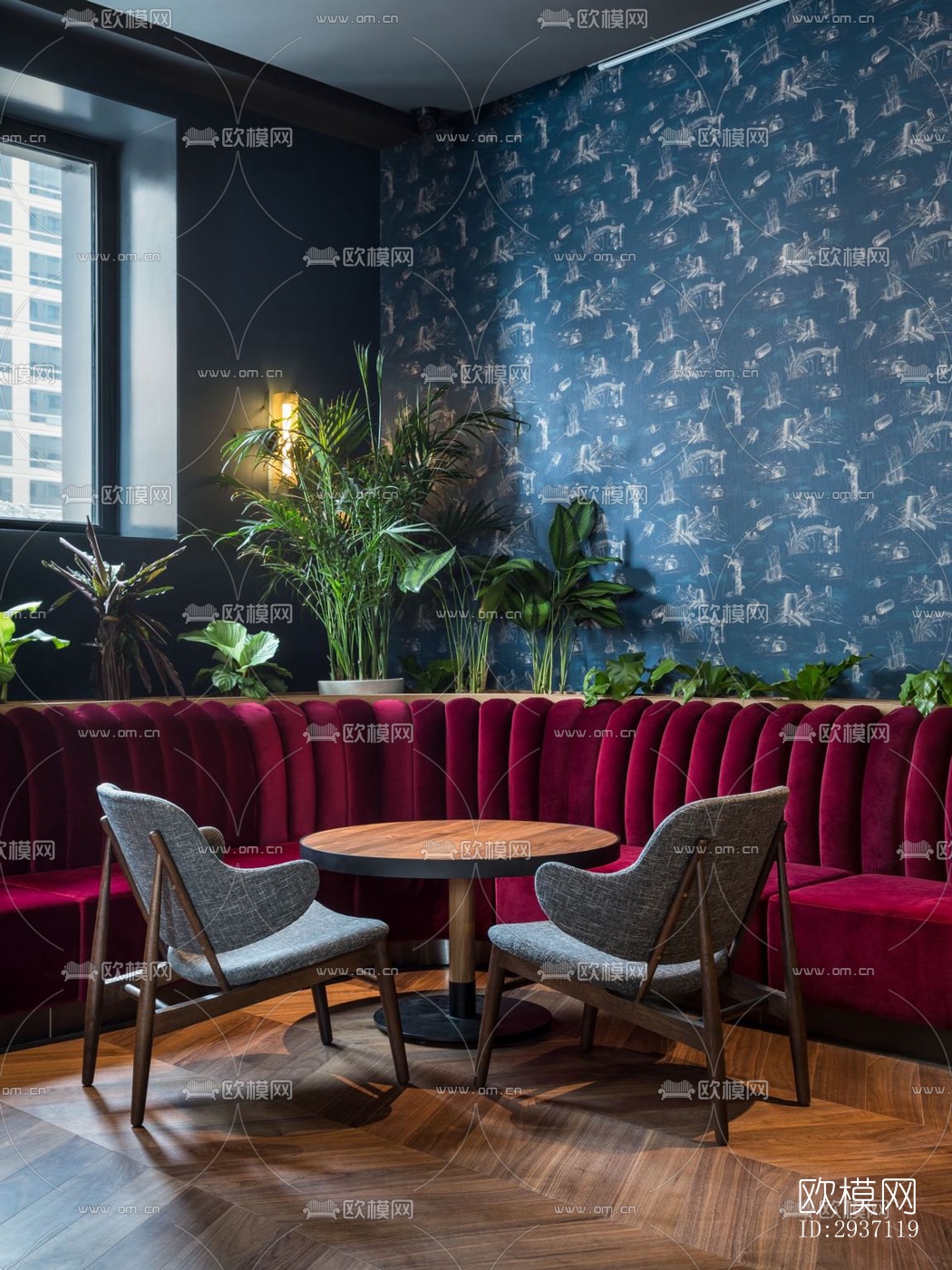 工业风西餐厅效果图下载（渲染图10）